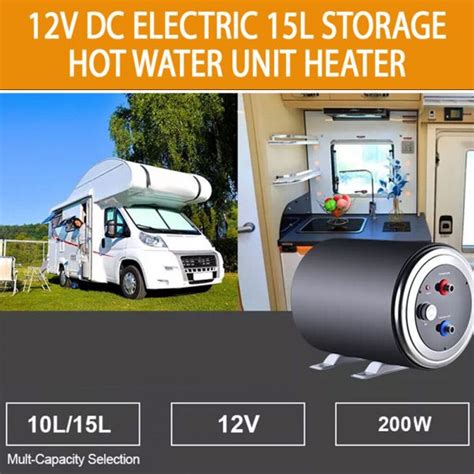 New 12v Dc Electric 15l Storage Hot Water Unit Heater Caravan Rv Diesel Heaters