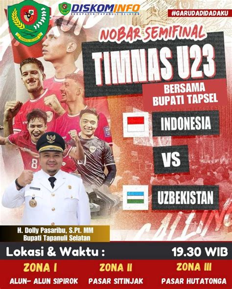 Pemkab Tapsel Gelar Nobar Semi Final Antara Indonesia Versus Uzbekistan