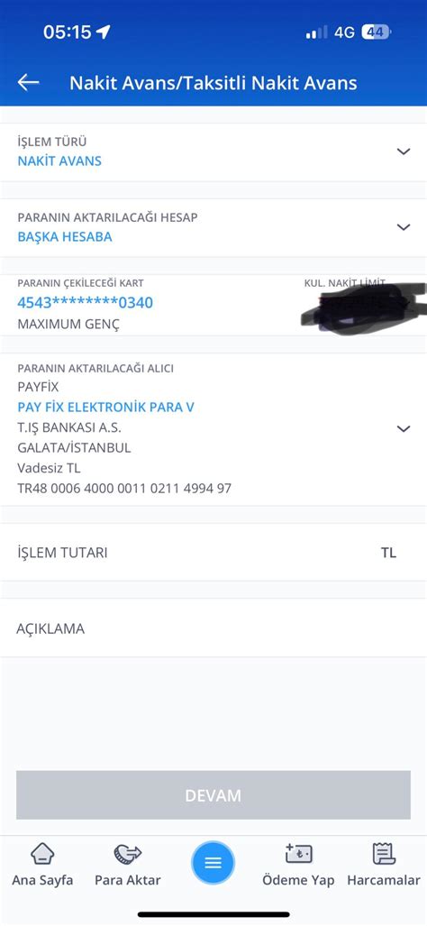 PayFix Hesabıma Yansımadı Kredi Kartı İle Nakit Avans Şikayetvar