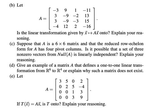 Solved (6) Use the Invertible Matrix Theorem, rank, and | Chegg.com