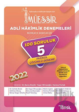 Müessir Adli Hakimlik Denemeleri Tamamı Çözümlü 5 Deneme Halkkitabev