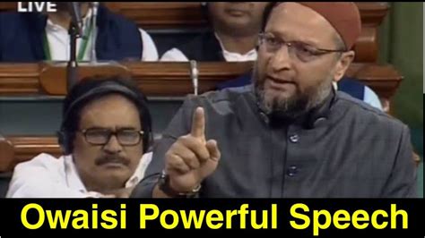 Asaduddin Owaisi Powerful Speech On Bjp At Parliament Budget Session Of Lok Sabha 2020 Youtube