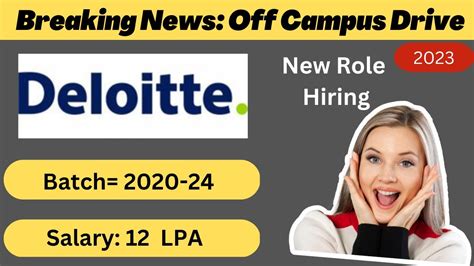 Deloitte Off Campus Direct Hiring 2022 2023 Batch Latest Jobs For