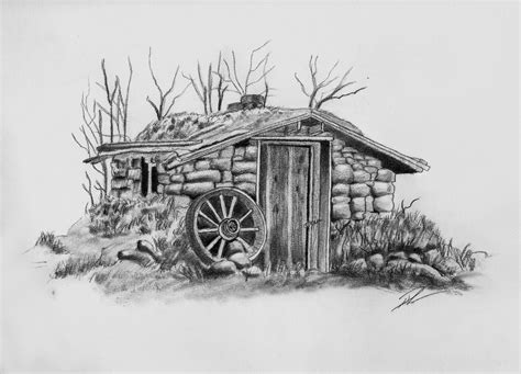 Shack Drawing at PaintingValley.com | Explore collection of Shack Drawing