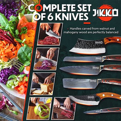 JIKKO New 67 Layers Carbon Steel Japanese Knife Set Original Series