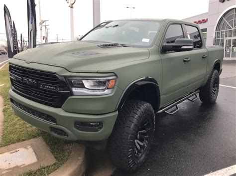 Matte Green 2020 Ram 1500 Laramie Ford Pickup Trucks Pickup Trucks