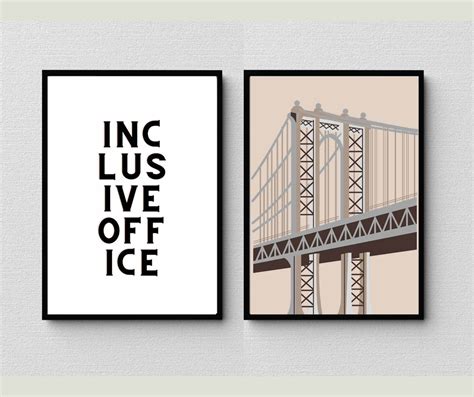 Inclusive Office Decor Set Of 2 Inclusion Poster Diversity Office Decor Minimalist Office