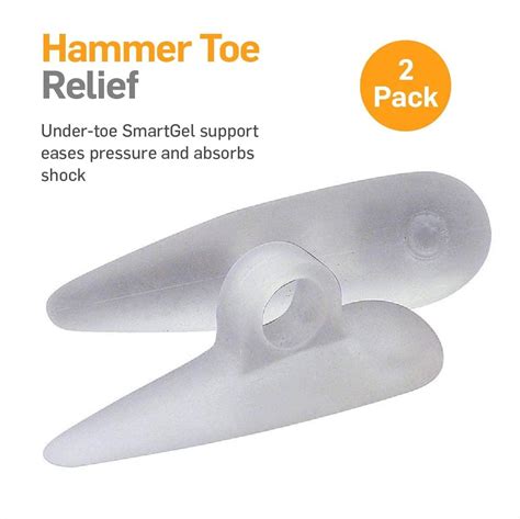 Natracure Gel Hammer Toe Crest Pads 1 Pair Leftright Toe
