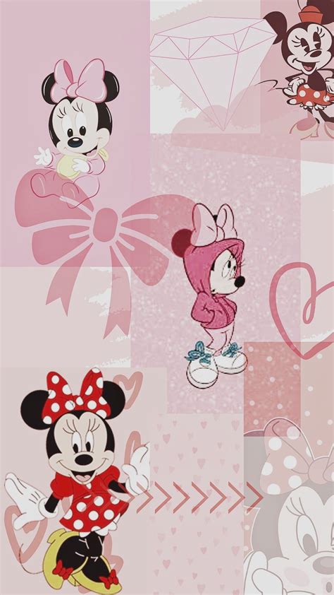 aesthetic pink minnie mouse wallpaper edited version - enjoy