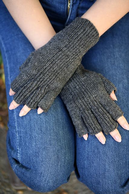 Ravelry Ribbed Fingerless Gloves Pattern By Julie Gaddy