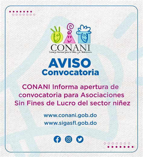 CONANI Informa Apertura De Convocatoria Para Asociaciones Sin Fines De