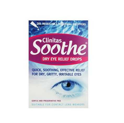 Clinitas Soothe Eye Drops 0.5ml Preservative Free – 20 Pack - Medicine ...