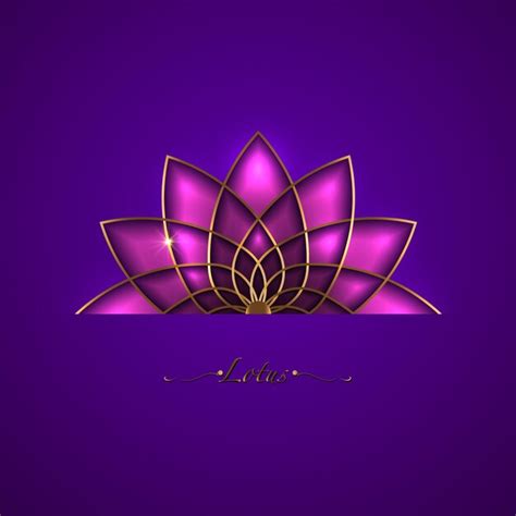 Premium Vector Pink Lotus Flower Sacred Geometry Mandala Golden