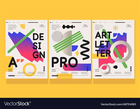 A set of abstract posters Royalty Free Vector Image