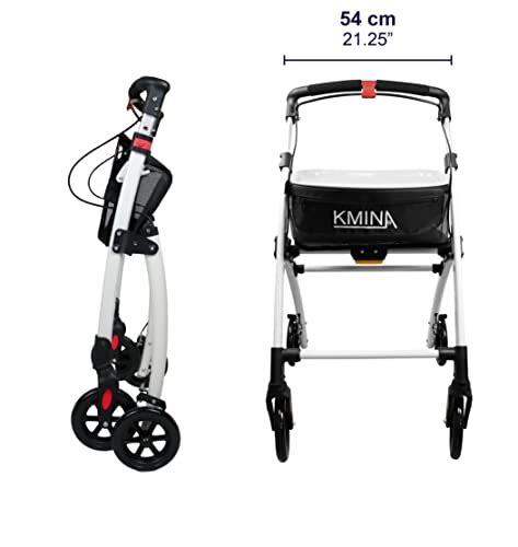 Kmina Pro Rollator Walker Mobility Walkers For Seniors Wheel