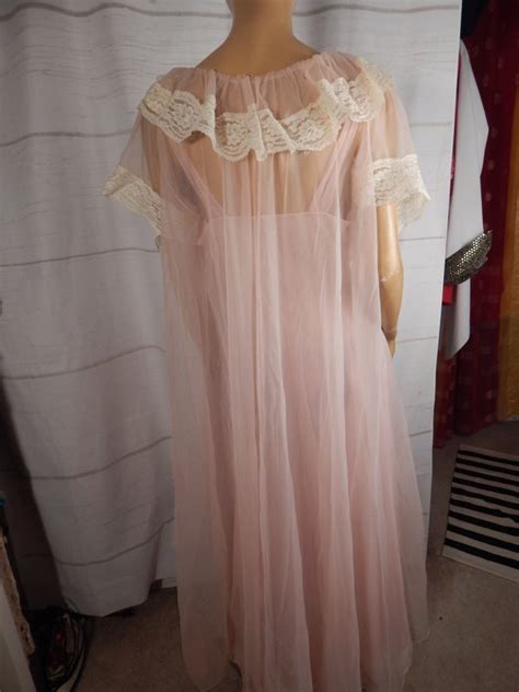 1950s Sheer Lingerie Set Vintage Peignoir Honeymoon Gem