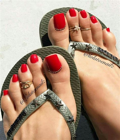 Pin By Nail Art Hacks On Nail Decoration Red Toenails Toe Nail