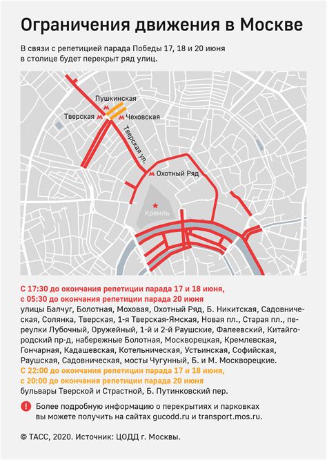 Ограничение движения в Москве в связи с репетициями парада Победы ...
