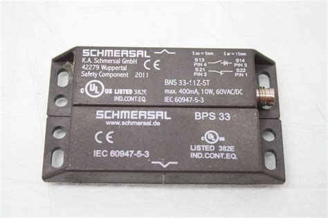 Schmersal Bns Z St Sensor With Bps Magnetic Coded Safety Switch