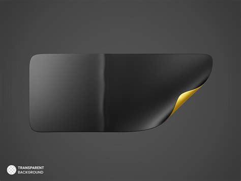 Черная наклейка на бумаге значок изолированных 3d визуализации ...