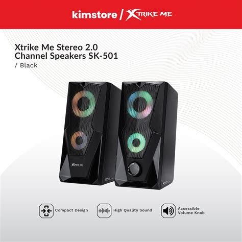 Xtrike Me Stereo 2 0 7 Color Lighting With RGB Effects Channel Speakers