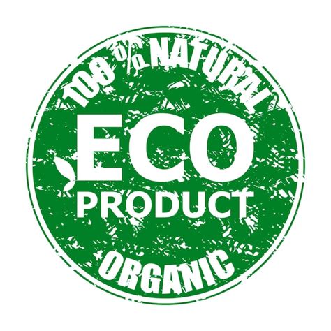 Premium Vector Natural Eco Product Organic Rubber Stamp