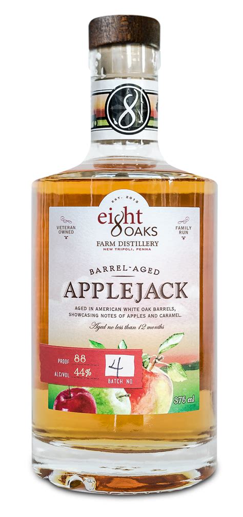 Barrel Aged Apple Jack Eight Oaks Pennsylvania Distillery