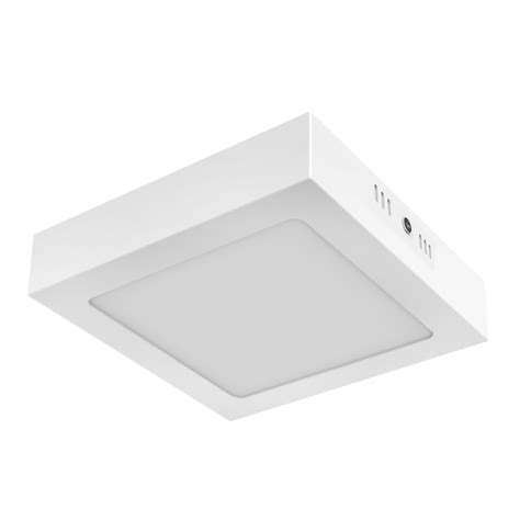 Luminario Para Sobreponer Led Cuadrado Blanco Luz Calida 12 W Barata