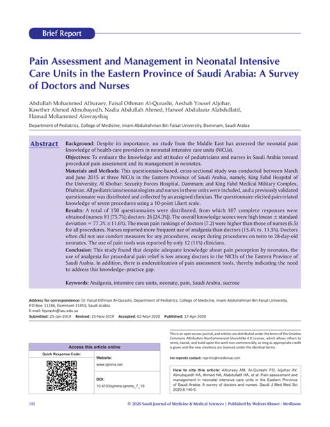 PDF Pain Assessment And Management In Neonatal Intensive Care Units