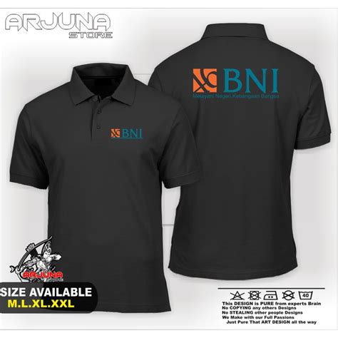 Jual Promo Poloshirt Kaos Polo Bank Bni V Kaos Polo Perusahaan