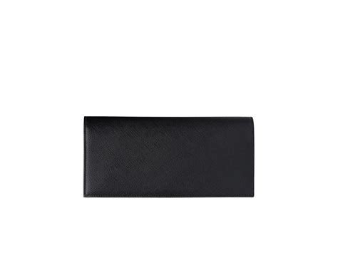 SASOM กระเปา Prada Saffiano Leather Wallet In Enamel Triangle Logo