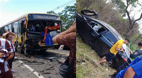 Diario Hoy Accidente En Ruta Luque Samber Choque Entre Bus Y