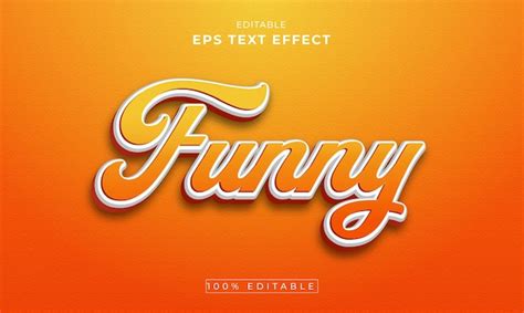 Efecto De Texto 3d Editable Divertido Vector Premium Vector Premium