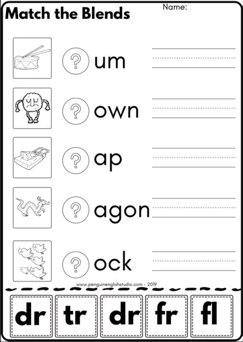 Blend Reading Worksheet Dr Fr Fl Tr Sound Made By Teachers