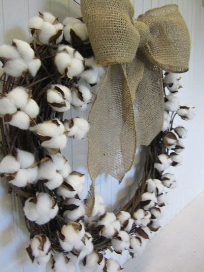 How To Make Your Own Cotton Boll Branch Wreath Wreaths Cotton Decor