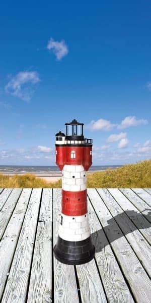 Solar Leuchtturm Roter Sand Cm Mit Led Beleuchtung