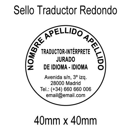 Sello automático redondo Traductor Jurado SellosDeCaucho net