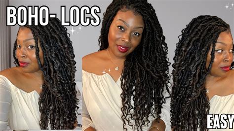 Easiest Boho Locs Ever Realistic Crochet Method Youtube