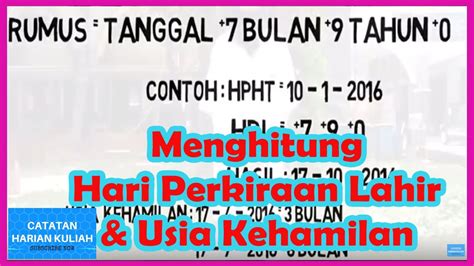 Cara Menghitung Hpht Dan Hpl Studyhelp