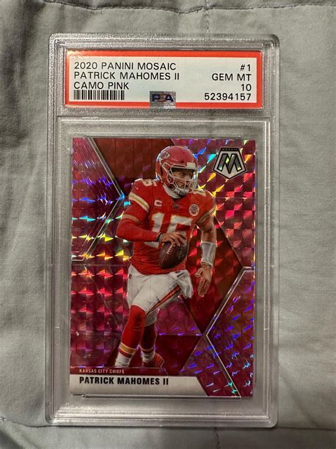 Panini Mosaic Patrick Mahomes Ii Camo Pink Psa Ebay