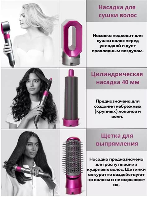 Фен-стайлер для укладки, завивки и сушки волос, 5 в 1, в кейсе купить ...