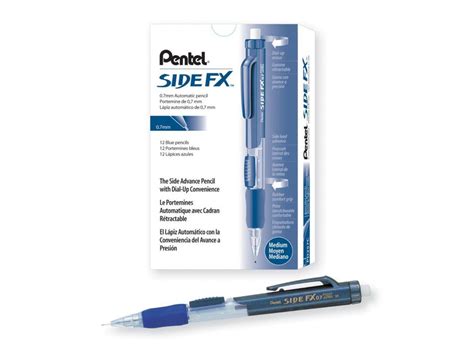 Pentel Side FX Automatic Pencil 0 7 Mm Lead Size Blue Barrel 1 Each