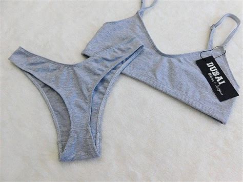 Conjunto Oliver Gris Melange Dubai Bikinis Lingerie