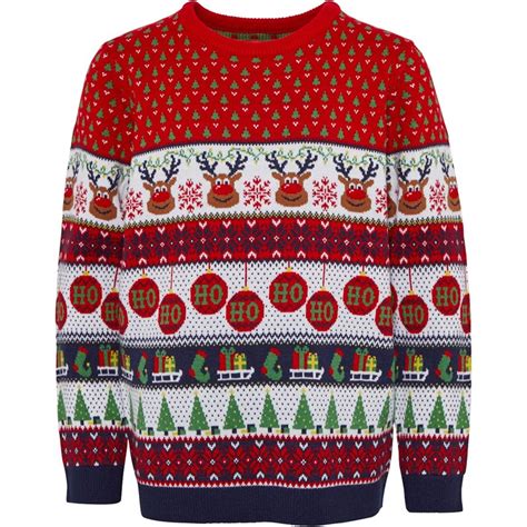 Buy Threadgirls Girls Reindeer Christmas Jumper Red