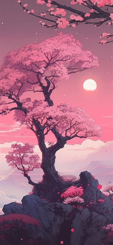 Sakura Clouds Pink Anime Wallpapers Sakura Wallpaper Phone