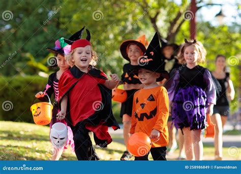 Kids Trick Or Treat Halloween Fun For Children Stock Image Image Of