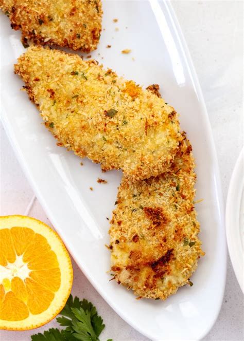 Crispy Baked Chicken Cutlets With An Orange And Arugula Salad Recipe