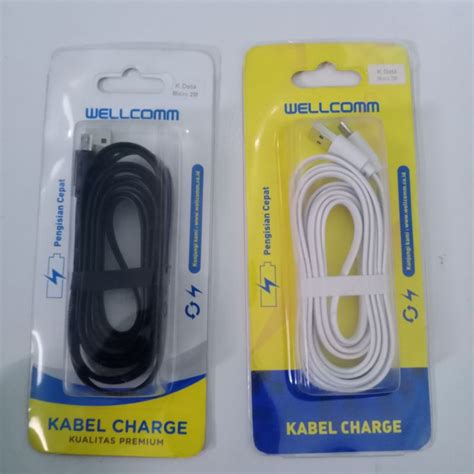 Jual Kabel Data Atau Kabel Charge Merk Wellcomm Panjang 2 Meter