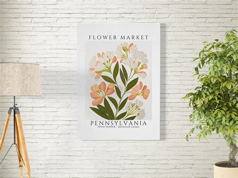 Pennsylvania State Flower Print Pennsylvania Flower Market Etsy
