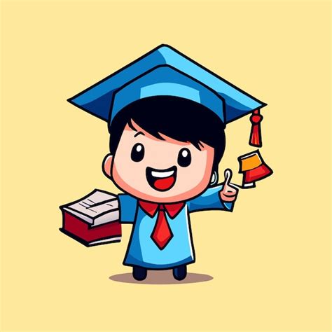 Premium Vector Celebrate Success Cute Graduation Cartoon Vector Scene